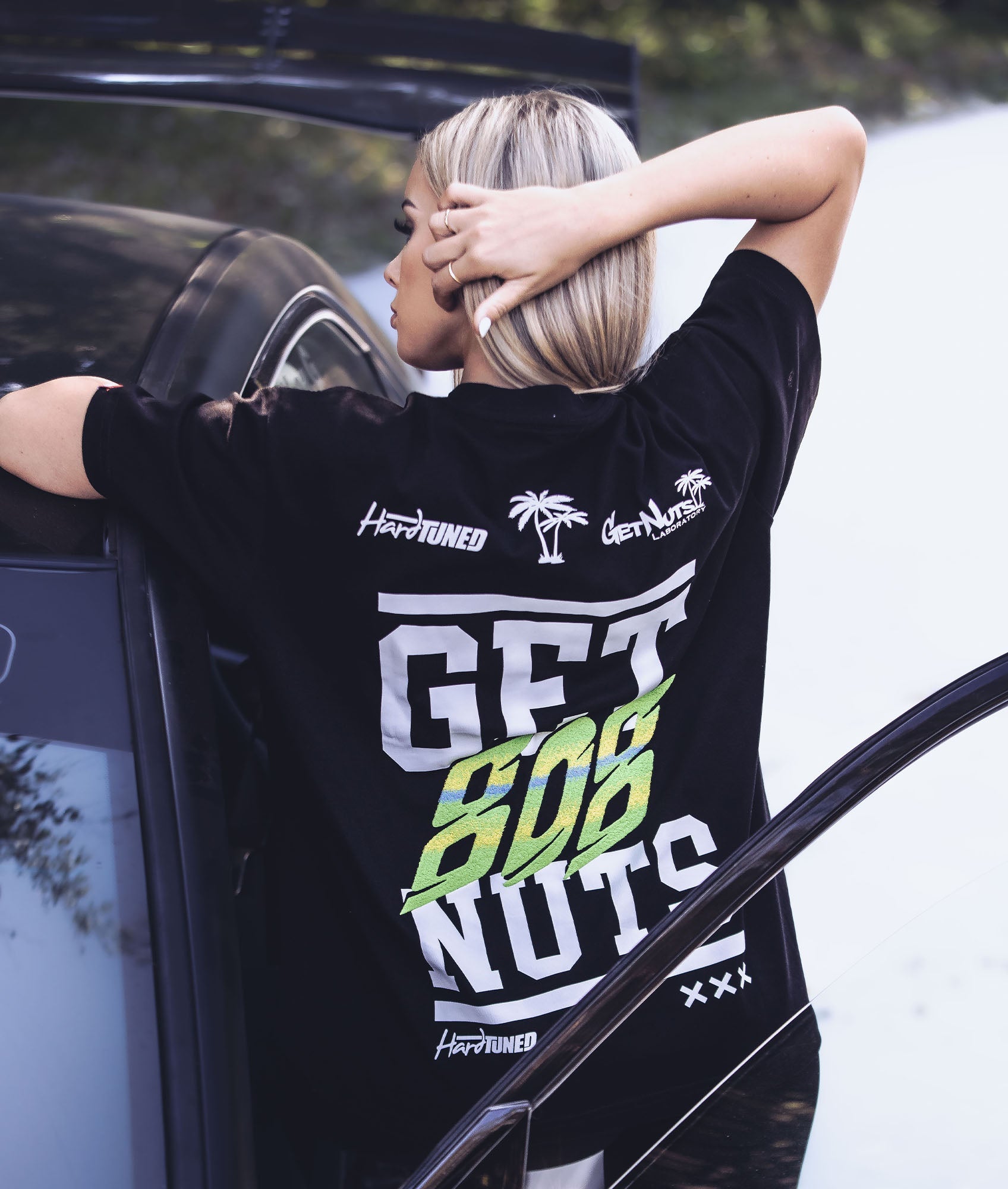 Women's Forrest Wang / Get Nuts Labs College Tee