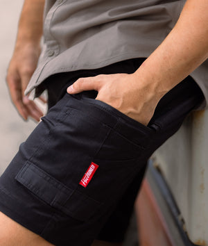 HardTuned Pitstop Cargo Shorts - Black