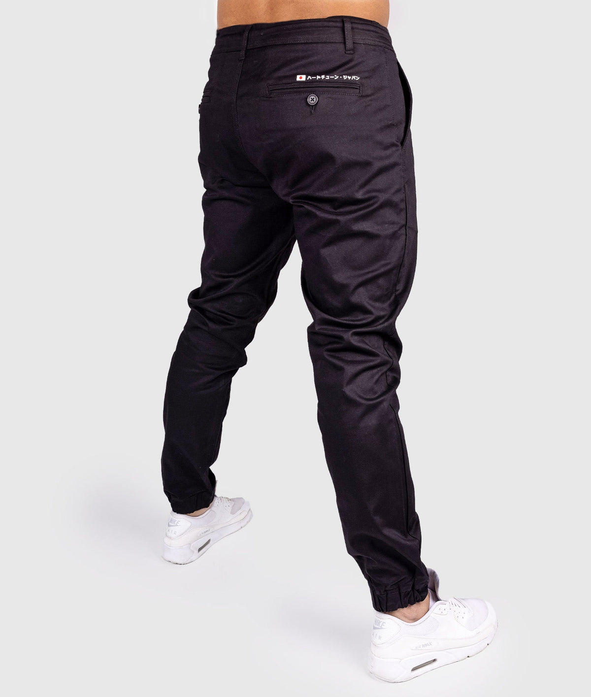 HardTuned Grid Cuffed Chinos - Black - Hardtuned Australia