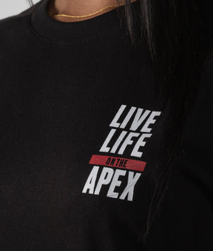 Womens Life on the Apex Tee - Black