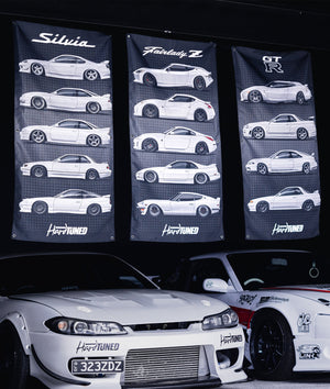 Nissan GTR Generations Workshop Flag Banner
