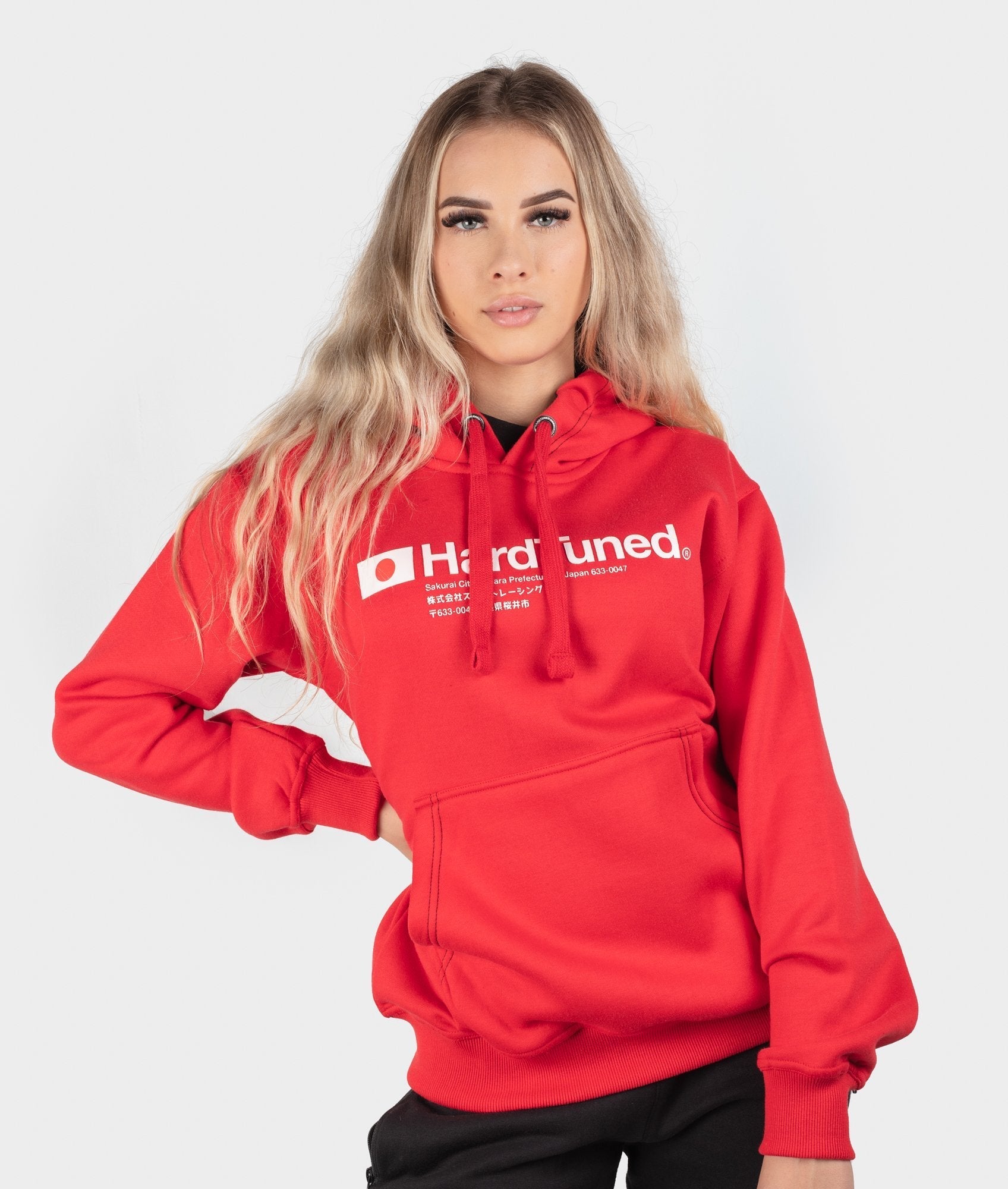 Hardtuned Essential Womens Hoodie - Red - Hardtuned