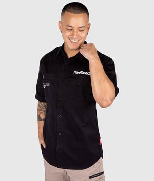 Hardtuned Short Sleeve Work Shirt - Black - Hardtuned