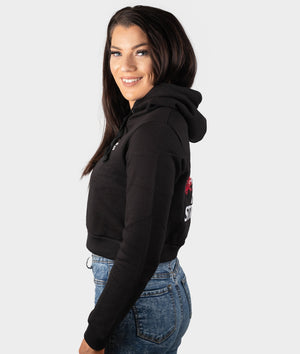 We Run The Streets Womens Cropped Hoodie - Hardtuned